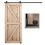 CCJH 1.5M/5FT Herraje para Puerta Corredera Kit de Accesorios para Puertas Correderas, Contiene Guía de suelo ajustable