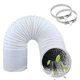 ZIGefofo 3 m Tubo Flexible de Salida de Aire 150 mm Tubo Aire con 2 Abrazaderas Acero Flexible di Aluminio PVC para Extractor de Aire Climatización Secadora Conducto de Aire de Ventilación Sistemas