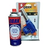 UBOON - Pack Soplete + Cartucho Gas (227g) | Antorcha Ajustable con Adaptador y Encendedor - Ø 22mm | Multiusos: Flambear Crema Catalana, Caramelizar, Encender Barbacoas, Descongelar Tuberías y Más |