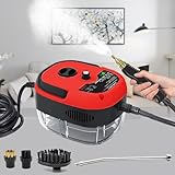 Limpiador a Vapor, Vaporeta Limpieza Hogar Potente de Mano 2500W, Portátil Máquina de Limpieza a Vapor Presurizada de Alta Temperatu con 6 Velocidades 3 Tipos de Cepillo Para Muebles de Cocina, Baños