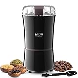 KYG Molinillo de Café Eléctrico para Granos Espresso, Frutos Secos y Granos, Potente Molinillo de Café Compacto Funcionamiento con un Solo Toque y Cuchillas de Acero Inoxidable 200w Negro