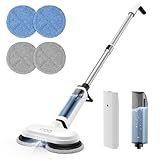 iDOO Fregona Eléctrica Inalámbrica, Recargable Mopa con Pulverizador Sin Cab, faro Luz LED, Depósito de Agua de 350 ml, Limpiador de pisos duros para madera, azulejos, vinilo, laminado, mármol