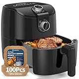 Aigostar Air Fryer Con Papel Freidora Aire 100 Unidades- Freidora de aire 1500W, Freidora sin aceite con capacidad de 4L, con circulación de aire rápido, temperatura ajustable .Libre BPA