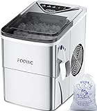 Maquina Hielo Domestica, Máquina Para Hacer Hielo en la Encimera, Maquina de Hielo con Autolimpieza, 9 cubos listos en 6 mins, 15KG en 24 H, Máquina Portátil Ice Maker Machine para el hogar