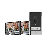 EZVIZ HP7 2-Family Kit Videoportero WiFi 2 Hilos,2K Timbre Video Sistema Intercomunicador,2 Videoporteros Táctil LCD 7',Detección de Persona, Audio Bidireccional,Desbloqueo en Remoto por App/RFID