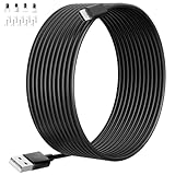 8M Cable de Carga de Enchufe USB a Micro USB para Cámara XIAOMI 2K/Pro,Cables de Extensión de Alimentación para Cámara de Seguridad para Cámara XIAOMI/YI/Cloud,Wyze/Nest/Arlo Q/Furbo Dog Cam,Negro