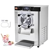 VEVOR Máquina para Hacer Helados Comercial 12 L/h 1295 W Sabor Único Máquina para Hacer Helados Eléctrica con Cilindro de Acero Inoxidable 4,5 L Preenfriamiento Automático Panel LED para Restaurante