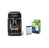 Philips EP2220/10 Cafetera superautomática, Acero Inoxidable, Negro Mate + CA6903/10 Filtro de Agua Aquaclean para Máquinas de Café Espresso Automáticas, Verde, 6x9.5x14.5 cm