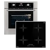 Conjunto: 60cm Horno electrico empotrable BO8810SS + 59cm Placa induccion IH85900ED | Parrilla | Aire caliente | Extracciones telescópicas | Temporizador automático | SET8810IH859ED