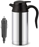 Hervidor para Camiones, Hervidor Eléctrico para Camiones de 750ml 24V, Taza de Café para Camiones con Cargador de Mechero Hervidor de Agua Calentador de Taza