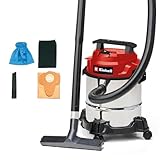 Einhell TC-VC 1812/1 S Aspirador húmedo/seco, Rojo, Negro, Plateado