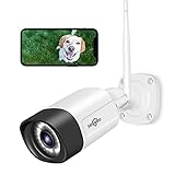 Hiseeu 5MP Cámara de Seguridad para Exteriores,Seguridad para CCTV, WiFi,Vigilancia con Visión Nocturna,Detección de Movimiento, Acceso Remoto Compatible con Phone/PC