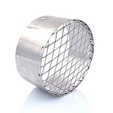 TYGERIX® Terminal horizontal de acero inoxidable con rejilla para evacuación de humos o aspiración de aire de 80 mm | para estufas de leña, pellets, calderas y campanas | resistente al calor |