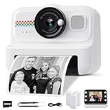 HiMont Camara Fotos Infantil Instantanea, HD/1080P Cámara Instantánea para Niños con Tarjeta de 32G y Papel de Impresión, Camara Fotos Infantil Divertidos Regalos de Juguete para Niños de 3 a 12 Años