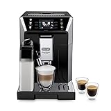 DeLonghi Prima Donna Class, cafetera espresso con trituradora, tecnología exclusiva de bebidas lácteas, ECAM550.65.S, color negro y plateado