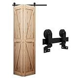 WOLFBIRD 96CM/3FT Bi-Folding Herraje para Puerta Corredera Kit de Accesorios para Puertas Correderas Plegable Kit Para Aberturas de Puerta de 60-70cm (2 Puerta, 3FT/92CM Kit)