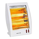 Max Star Estufa Eléctrica de Cuarzo 800W 2 Barras MS-Q386 2 Posiciones de Calor Sistema de Seguridad Anti-Vuelco Estufas Electricas Bajo Conusmo Estufa de Baño Portátil