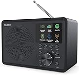 Radio Internet con Bluetooth | Dab+ FM Radio Internet WiFi | Radio WiFi con Altavoz DSP | Internet Radio con Spotify Connect y Podcasts | Multialarma, Control de la Aplicación Oktiv | Majority Touro
