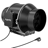 Aygrochy 150mm Ventilador de extracción ajustable 595 m³/h, Ventilador Extractor de Aire con controlador de velocidad variable para Baño, Sótano, Garaje, Cocina, Tente de Culture Hydroponique
