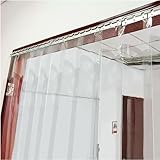 Plástico Transparente Cortina de Tiras Impermeable Lama de Persianas Verticales de PVC Cortina del Congelador para Tiendas, Fábricas (Color : Clear, Size : 75x200cm)