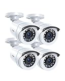 ZOSI 4pcs 1080P Cámara de Vigilancia Exterior para Kit de Cámaras de Seguridad, 20m Visión Nocturna, Modo TVI