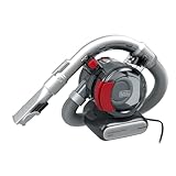 Black+Decker Aspirador de Mano para Coche 12V, Acción Ciclónica, Tubo Flexible 80cm, Adaptador para Mechero, 5m de Cable, Depósito 560ml, Incluye Accesorios, PD1200AV-XJ