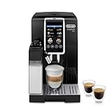 De'Longhi Dinamica Plus ECAM382.70.B, Máquina Automática de Café en Grano, Máquina Cappuccino con LatteCrema Hot, Cafetera Espresso, Taza con 18 Recetas, Pantalla TFT 3,5'', 1450W, Negro