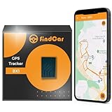 findCar BX1 - Localizador GPS Mini para Coches, Camiones, Camiones, Motos y más Localización en Vivo a Batería Alarmas Exceso Velocidad, Antirrobo y Geovalla,localizador GPS Coche (1000mAh 2G)