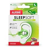 Tapones Alpine SleepSoft - Bloquea los ronquidos y mejora el sueño - Filtros suaves diseñados para dormir - Material hipoalergénico cómodo - Tapones reutilizables