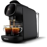 Philips Domestic Appliances L'Or Barista Sublime - Cafetera de Cápsulas, Reconocimiento de Cápsula Doble, 1 o 2 Tazas, Bandeja de Goteo Ajustable, Negro (LM9012/60)