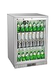 METRO Professional Frigorífico para bebidas GBC3001S con puerta de cristal, acero inoxidable/cristal, 3 estantes sajustables, plata