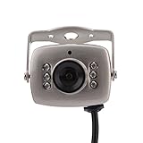 Vbestlife Mini CMOS Cámara de Seguridad de Visión Nocturna 6LED con Cable Cámara Exterior de Vídeo Digital Imagen Full HD PAL/NTSC para Casa,Supermercado,Hogar(PAL)