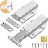 Push to Open Puerta Catches Jiayi 2 Pack Armario Magnéticos táctiles para Puerta Grande, Push Imán Cocina Cajón Cerrador Empuje Abridor para RV Puerta Damper Grande Armario Cierre