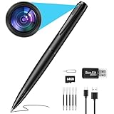 Hidden Camera Pen 1080p cámara espía Tipo bolígrafo con Video y Audio, Tarjeta microSD de 64 GB, cámaras de vigilancia para Seguridad del hogar con Audio y Video.