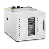 Royal Catering Deshidratador De Alimentos Máquina secadora RCDA-1000/59S (Acero inoxidable, Temperatura: 40-90 °C, 1000 W, 10 insertos)