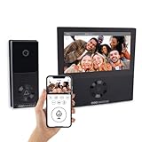 SCS Sentinel - Videoportero Visiowifi Conectado Con Cable - Gran Angular de 110° - Pantalla Táctil De 7'' - Conectividad Wi-Fi 802.11B/G/N - Captura de Fotos Y Vídeos