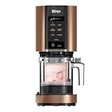 Ninja CREAMi Heladera multifunción, capacidad de 1,4L, 3 tarrinas, 7 programas, Helado, Gelato, Sorbete, Smoothie Bowl, Batido y más, negro/cobre, NC300EUCP
