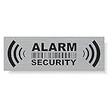 20 x Adhesivos de Alarma de Seguridad para Señal de Advertencia - Tamaño: 7,4 x 2,5 cm - 'Seguridad de Alarma'