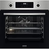 Zanussi ZOPKX6X2 Horno Multifunción con Limpieza Pirolítica, 9 funciones con cavidad XXL, Reloj electrónico + Mandos escamoteables, Antihuellas, Inox, Clase A+, 72 Litros