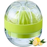 Westmark Pequeño Exprimidor de cítricos con recipiente y tapa, Diámetro: 7,2 cm, Capacidad: 50 ml, Plástico, Fresh and Fruity, Transparente/verde, 30932280