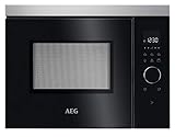 AEG MBB1755DEM - Microondas empotrable (50 cm, control táctil, función grill, pantalla con reloj)