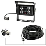 Camecho 12 V-24 V 4 Pins 18 LED IR Visión Nocturna Impermeable AHD Cámara De Visión Trasera + 10 m Cable de 4 Pines para Coche/Bus/Camión/remolques/Caravana/Autocaravana/Heavy Reverse