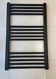 Greened House Milano - Toallero calefactor recto (500 mm de ancho x 800 mm de alto), color negro