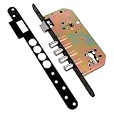 Amig - Cerradura de puerta - Cerradura de Embutir Con Bulones para Puertas - Acero - 50/85 mm - Negro - Sin Cilindro y Escudo de Seguridad - Picaporte Reversible