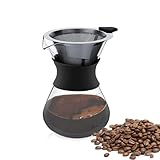 Pour Over Coffee Maker, cafetera de goteo manual con filtro de acero inoxidable reutilizable cafetera de goteo cafetera de goteo para acampar senderismo