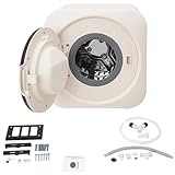 Mini lavadora con centrifugado, 3.5L IPX4 portátil lavadora con tubo de desagüe y tubo de entrada, 80 RPM Mobile Camping Lavadora con pantalla táctil para apartamento, dormitorio