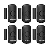 VOXON Alarma para Puertas y Ventanas, Fácil de Instalar, Alarma Antirrobo Magnética para Puertas y Ventanas con 100 dB de Volumen para la Seguridad de los Niños en Casa y Tiendas (6 Unidades)