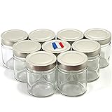 9 tarros de yogur o postre en tamaño XL de 230 ml con tapa superior de metal enroscable-Sustituye a los tarros severin, lagrange, moulinex, seb- compatible con cualquier yogurtera o multicocina