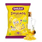 Smileat - Smilitos Snack - Sabor a Maíz - Merienda divertida para peques desde 8 Meses - 1 Bolsa de 38g