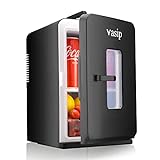 Vasip - Mini Nevera Pequeña Portatil, Frigorifico Pequeño 15 Litros, con Refrigeración y Calefacción, Compacto, Portátil y Silencioso, Alimentado por AC/DC